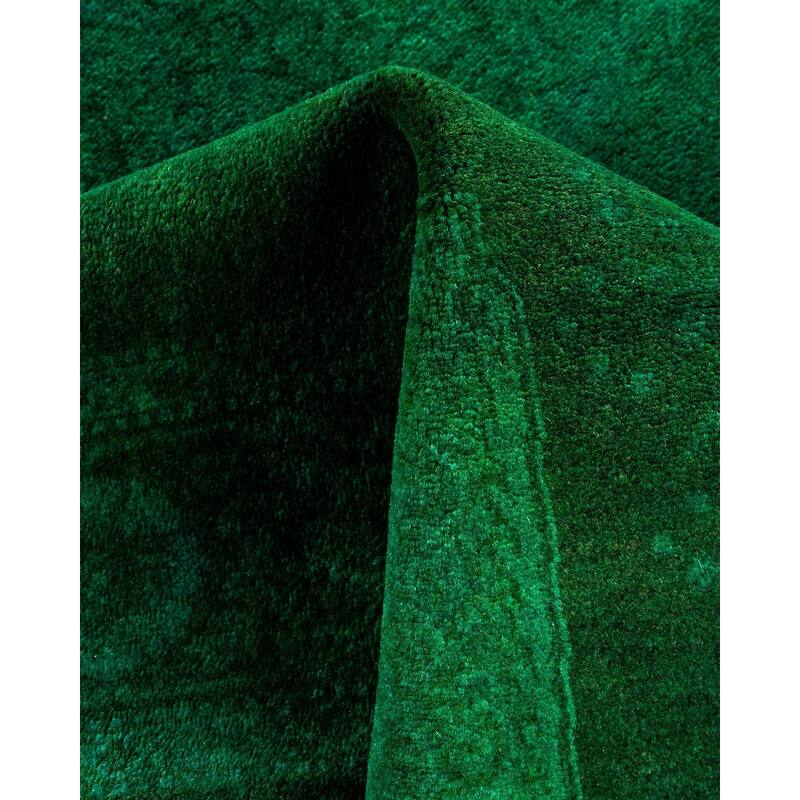 Contemporary Overdyed Wool Hand Knotted Area Rug - 3' 1" x 5' 3"