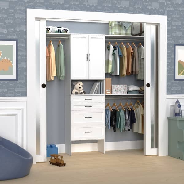 slide 2 of 16, ClosetMaid SuiteSymphony 25-inch W Tower 4-Drawer Closet Organizer