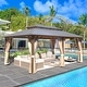 preview thumbnail 93 of 133, EROMMY Hardtop Gazebo,Outdoor Pergola with Double Roof & Netting & Curtains,Heavy Duty Canopy for Patio, Backyard, Pool party