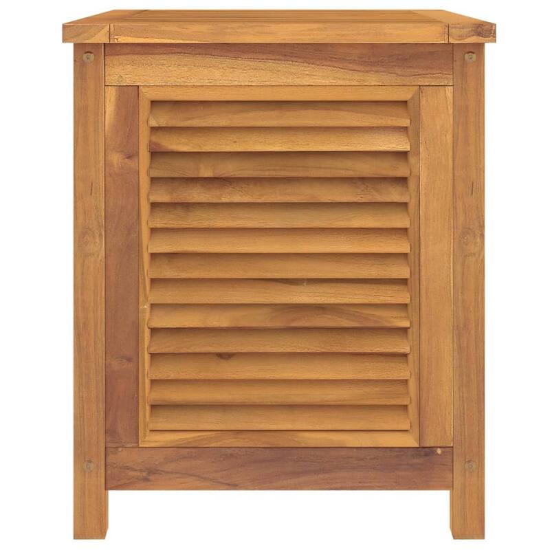 vidaXL Patio Storage Box Outdoor Cushion Storage with Bag Solid Wood Teak