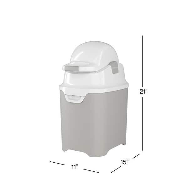 dimension image slide 1 of 3, Foundations Mini Diaper Pail