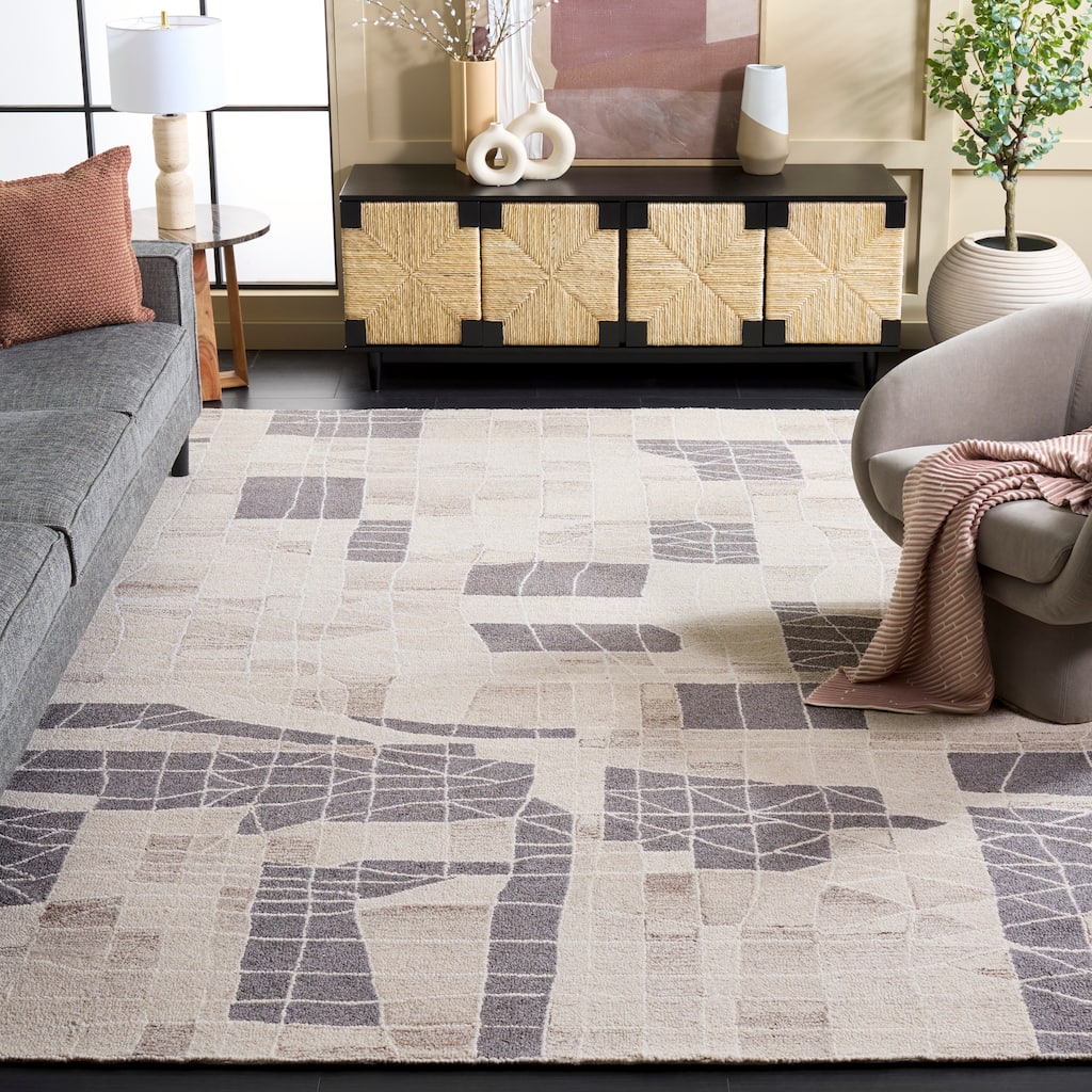 SAFAVIEH Handmade Pine Johanie Modern Wool Rug