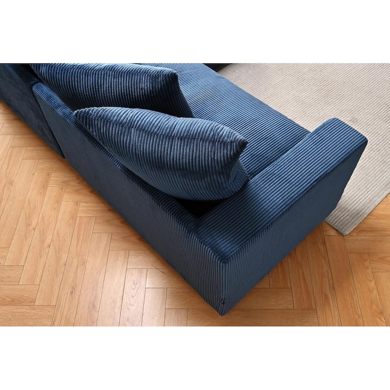 Payan 102.4 inch Wide Corduroy 2-Piece Sectional Sofa
