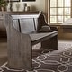 preview thumbnail 2 of 7, Rowyn Wire Brushed Wood 62-inch Entryway Dining Bench by iNSPIRE Q Artisan