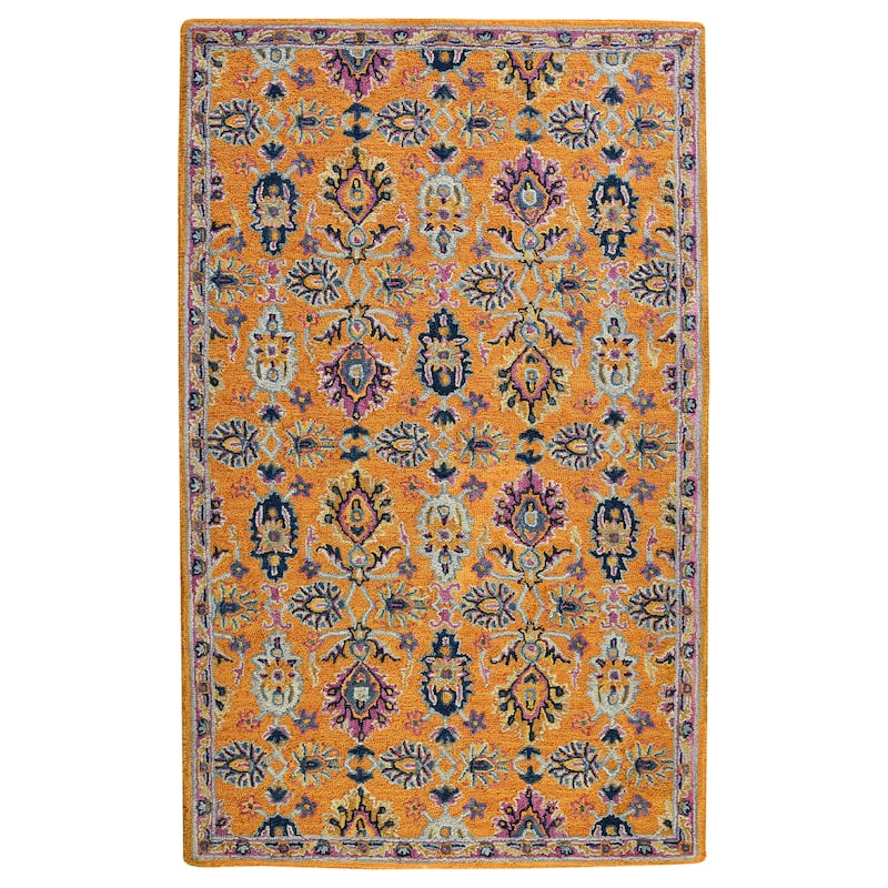 Calliope Sara Orange Hand-Tufted Wool Area Rug