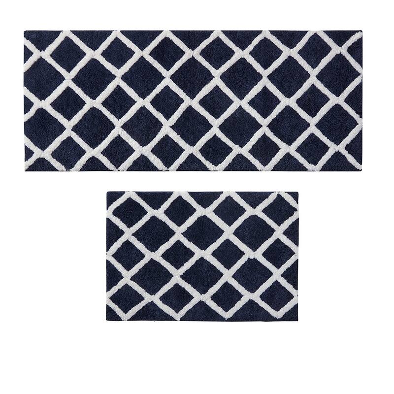 Reversible High Pile Tufted Bath Rug For Bath Room
