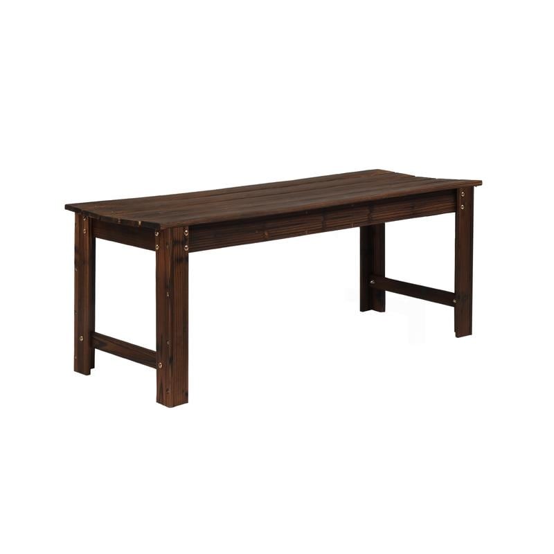 4 Ft. Solid Wood Backless Garden Bench - 48 W x 16.9 D x 17.7 H in