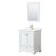 Option White, Gold Trim, White Quartz Top