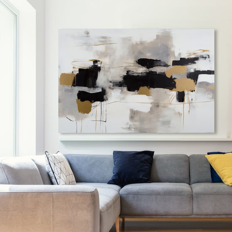 Wynwood Studio Abstract Abstract Machines Black and Light Gray Modern & Contemporary Wall Art Canvas Print - 36 x 54