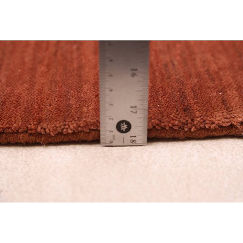 ECARPETGALLERY Hand Loomed Kashkuli Gabbeh Copper Wool Rug - 4'10 x 7'10