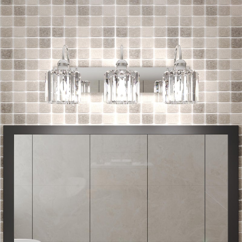 ExBrite Modern Silver Dimmable Bathroom Vanity Light