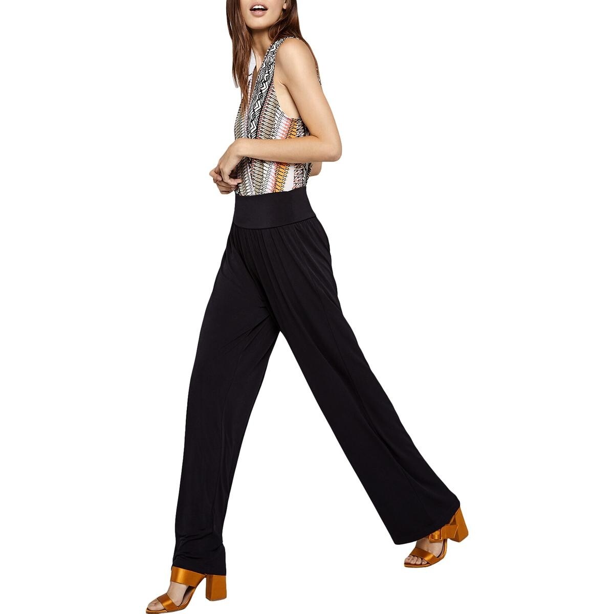 womens wide leg pull on jeans