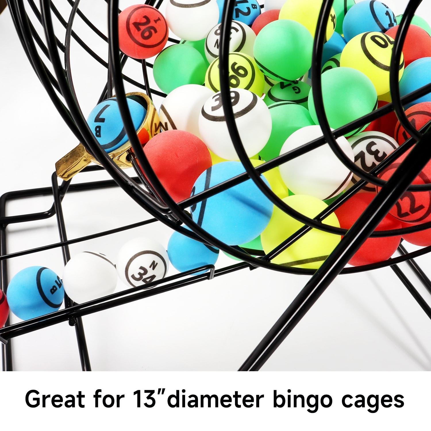 Poen 101 Pcs Bingo Game Set Include 12 Inch Bingo Cage And 1-100...