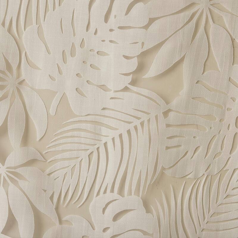 Rossetta 1-Piece Elegant Light and AiryTulle Fabric with Palm Leaf Openwork Pattern Curtain - 50"W x 95"L