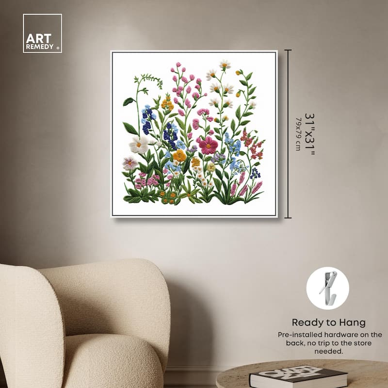 Wildflower Patch I Canvas by Art Remedy