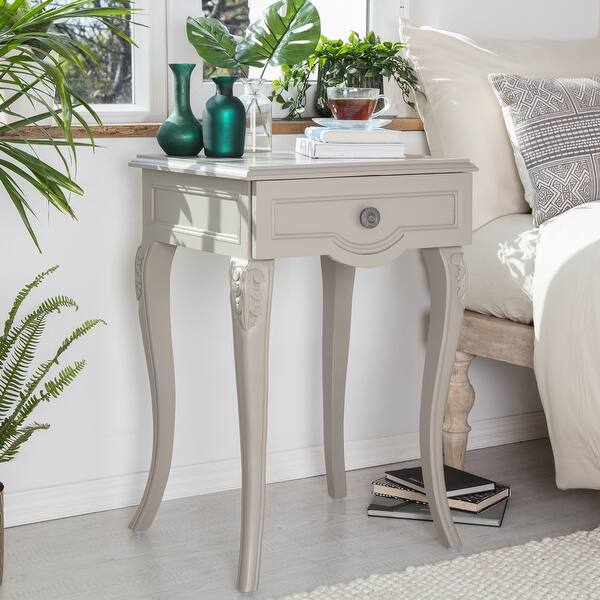 Finch Heston End Table Nightstand With Drawers Gray On Sale Overstock 31272697 Wooden side tables complement well with your bedroom furniture and add elegance to the room's decor. usd