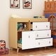 preview thumbnail 9 of 47, Baby Changing Table Dresser with 4 Drawers,Shelf Hidden Trash Storage