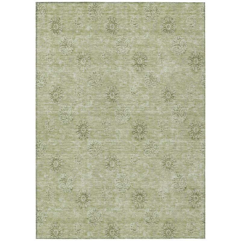HomeRoots Floral Transitional Rectangle Outdoor Rug