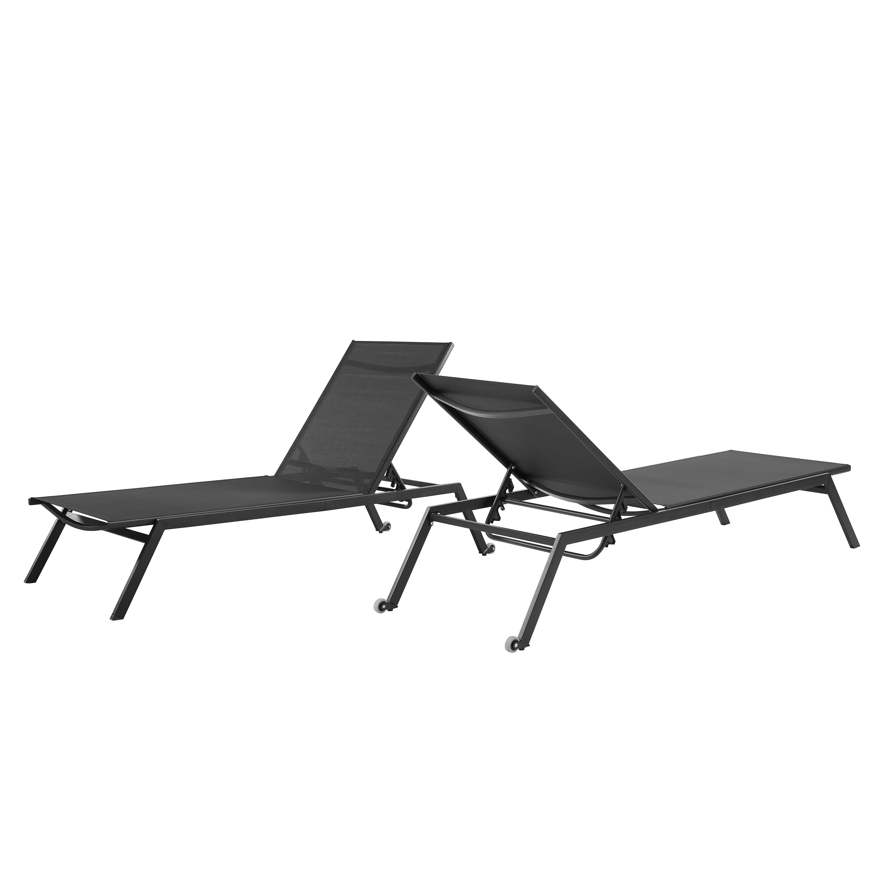 Corvus Torino Adjustable Sling Fabric Patio Chaise Lounge On