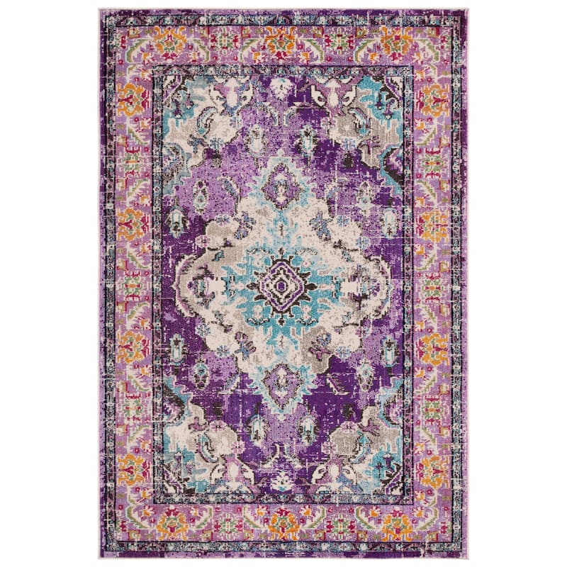 SAFAVIEH Monaco Oceane Boho Medallion Distressed Area Rug