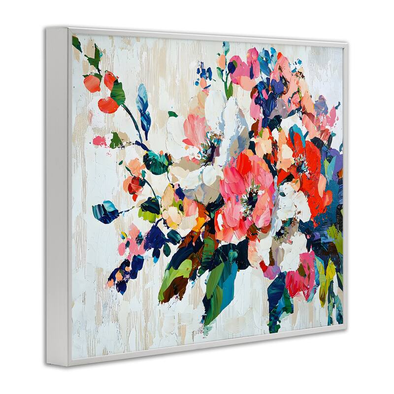 Stupell Abstract Flower Blooming Branch Framed Giclee Art Design By Franklyn Gregory