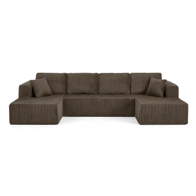 Modular U shape Sectional Sofa,Modern Sleeper Couch with Chaise Lounge