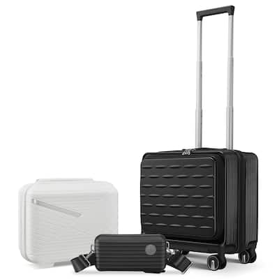 18" Carry On Luggage with Front Open Door &Laptop Interlayer