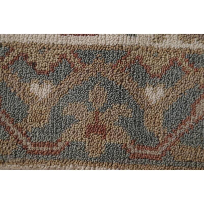 Ivory Oushak Oriental Runner Rug Handmade Wool Carpet - 2'6"x 9'10"