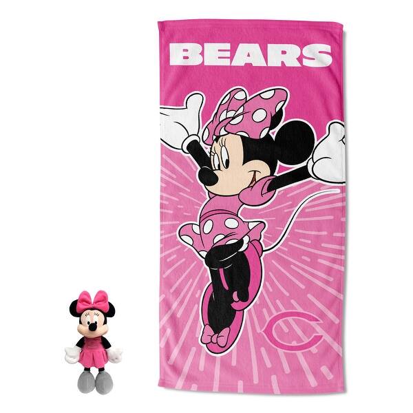 slide 2 of 37, NFL Disney Minnie Spirit Hugger Beach Towel Set