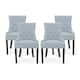 Hayden Modern Tufted Fabric Dining Chairs (Set of 4) by Christopher Knight Home - Light Sky + Espresso