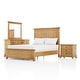 preview thumbnail 20 of 22, Furniture of America Wellington Farmhouse Natural Oak 4-Piece Wood Kids Bedroom Set