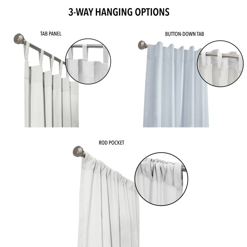 Weathermate Topsions 3-way Header Insulated Curtain Panel Pair
