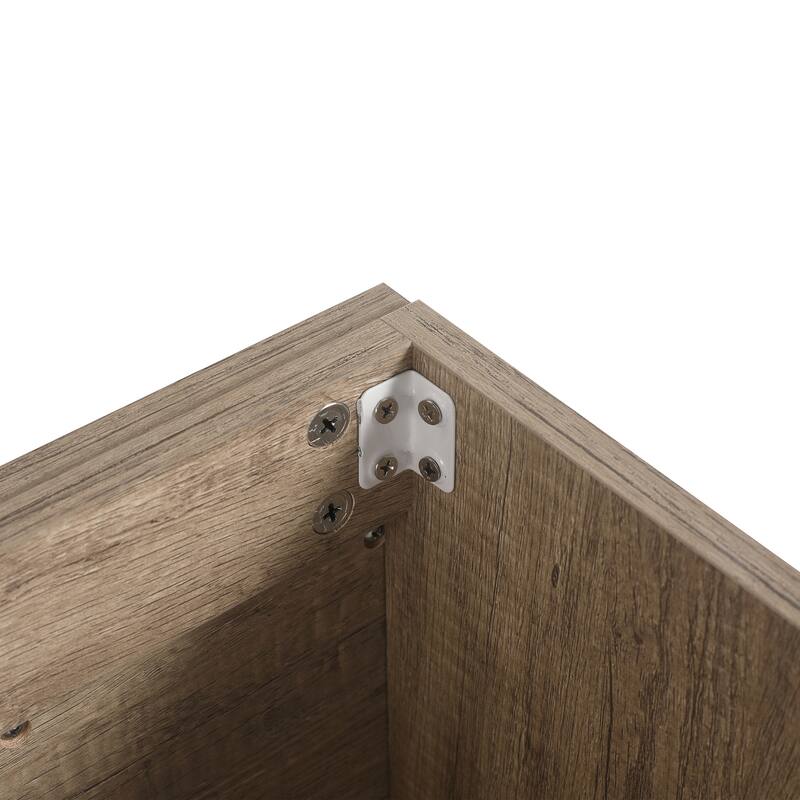 19 inch Plywood Wall Mounted Bathroom Vanity Set in Grey with Integrated Ceramic Sink