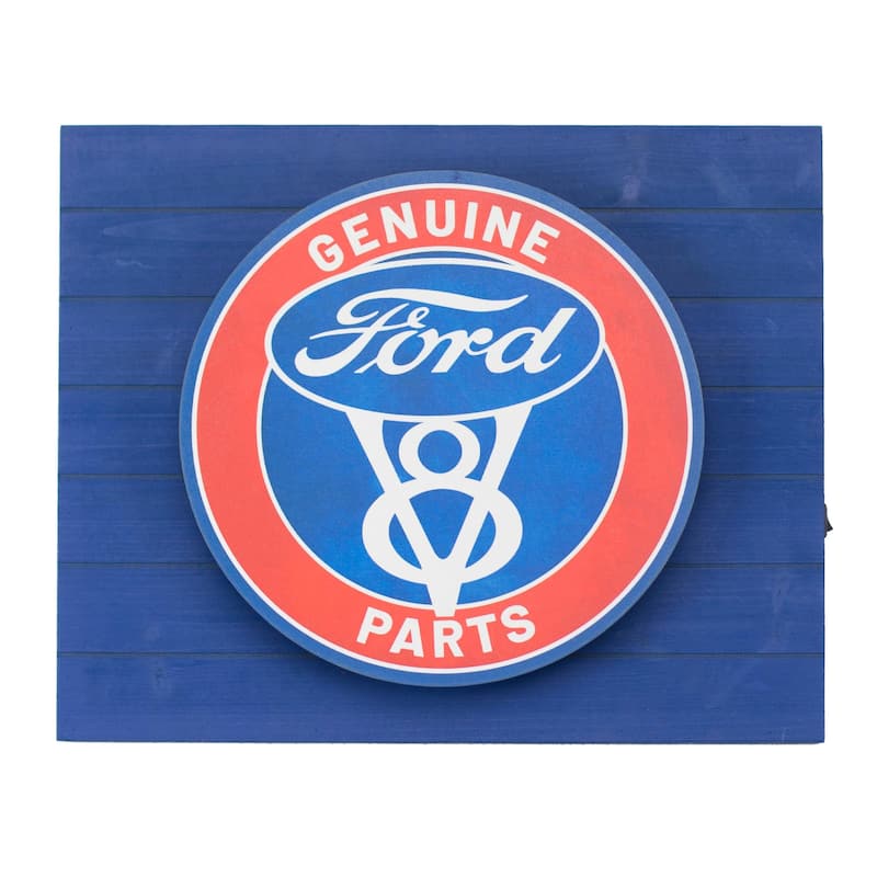 Vintage Ford Genuine Parts Metal Backlit LED Sign - 15" x 18"