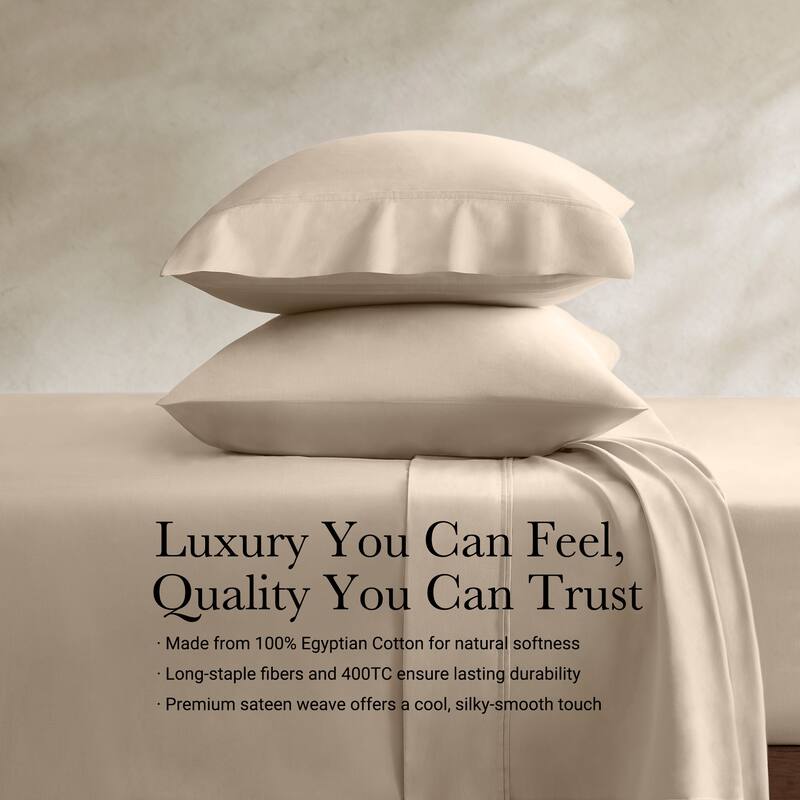 Harbor House 100% Egyptian Cotton Sateen Sheet Set