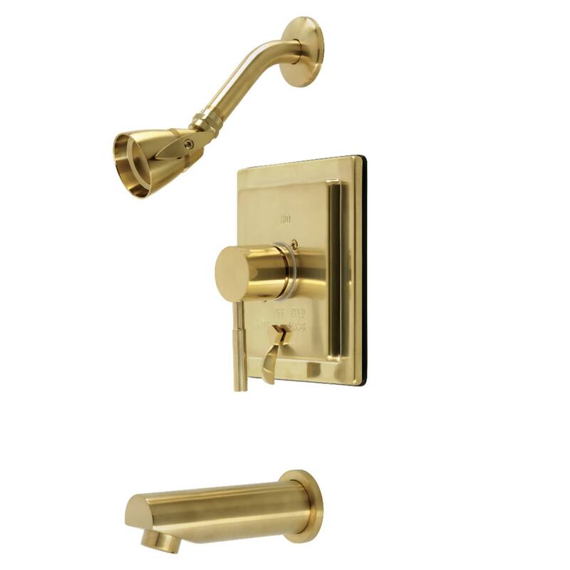 Kingston Brass Concord Tub and Shower Trim Package with 1.8 GPM Single - Brushed Brass