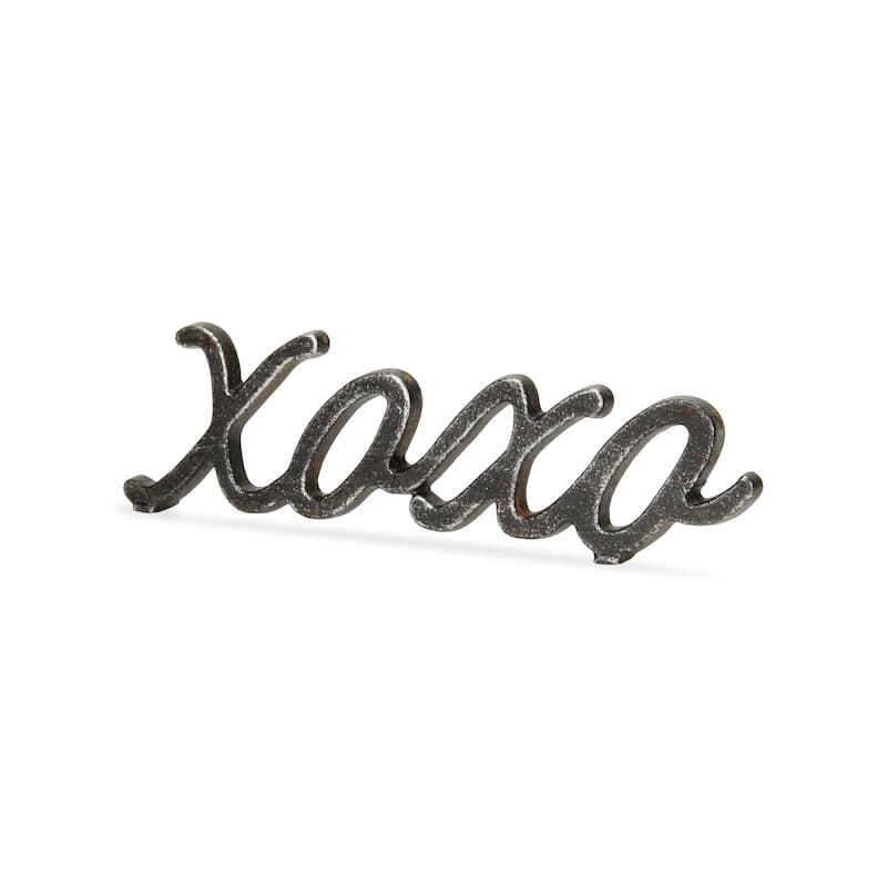 Black Cast Iron Table Decor - XOXO
