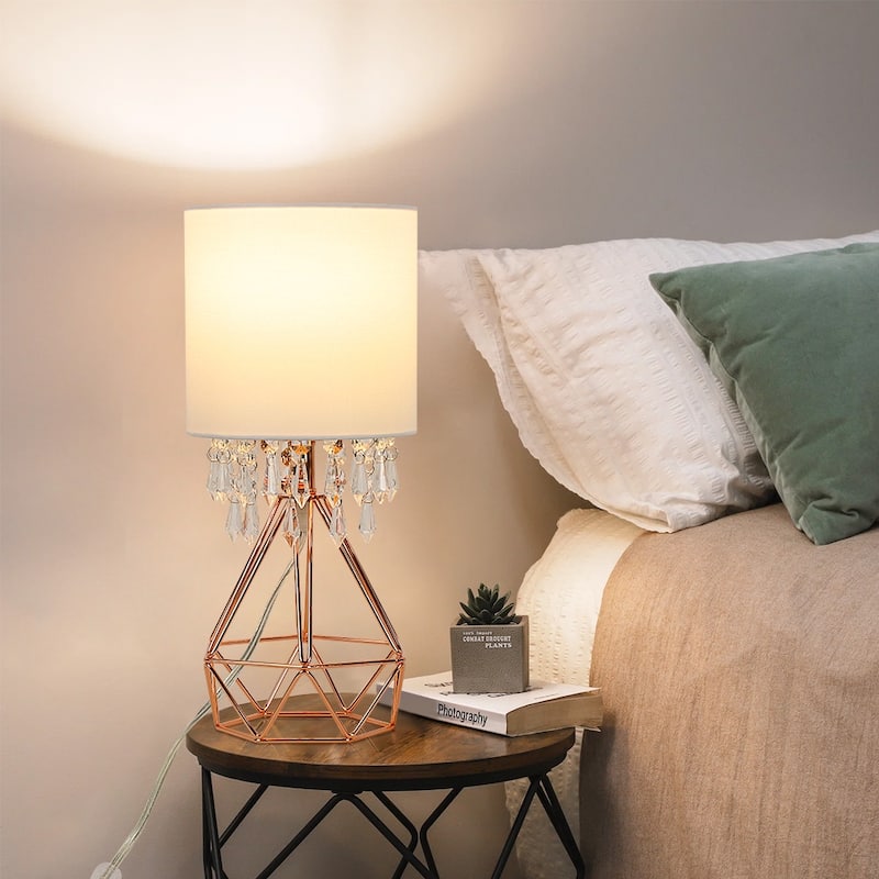 Depuley Bedroom Bedside Table Lamp Fabric Nightstand Light Shade - N/A