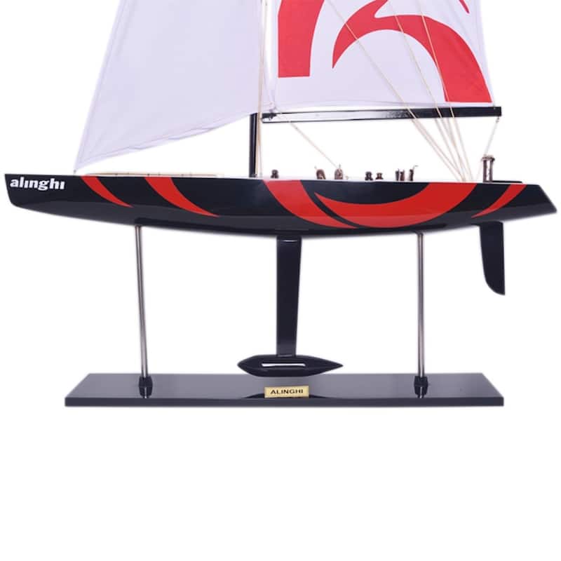 Alinghi Painted Medium Sailboat Schooner Yacht Model