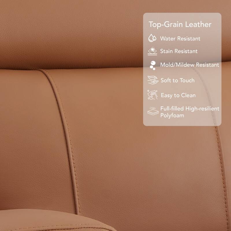 Spruce & Spring Gavin Power Genuine Leather Recliner Chair Zero-Gravity Recliner