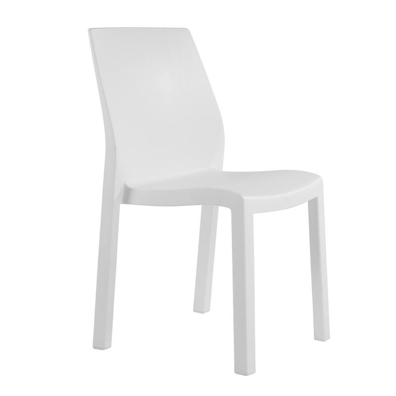 WRGHOME Modern Stacking Patio Dining Side Chair Indoor/Outdoor (Set of 2) - 33.27'' H X 18.50'' W X 21.06'' D