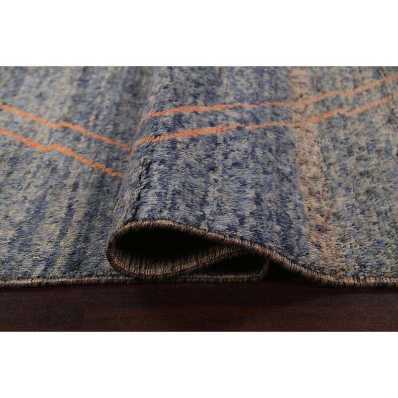 Contemporary Abstract Moroccan Oriental Area Rug Handmade Wool Carpet - 8'0" x 11'0"