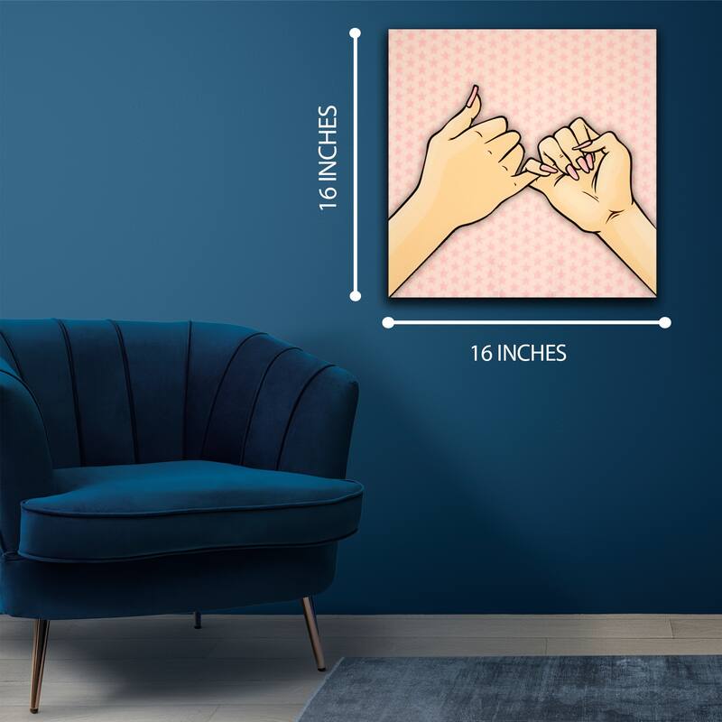 5D Multi-Dimensional Wall Art - Custom Made Pinky Promise Wall Art Print