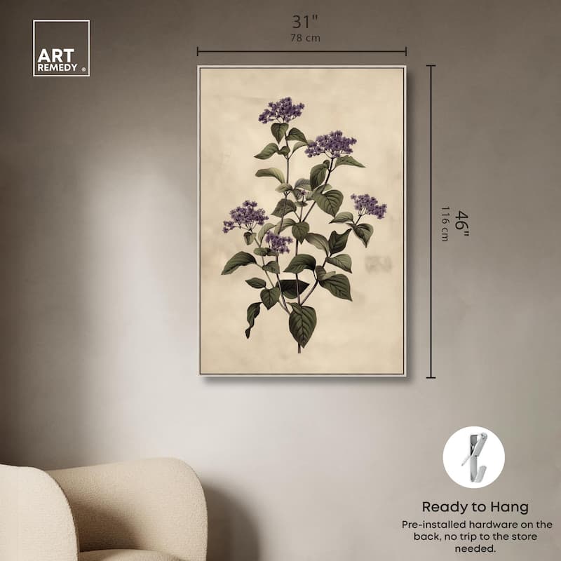 Purple Hydrangea Canvas by Art Remedy
