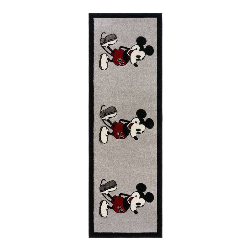Disney MM Classic Pose Gray Area Rug (2'7" x 8') - 2'7" x 8'