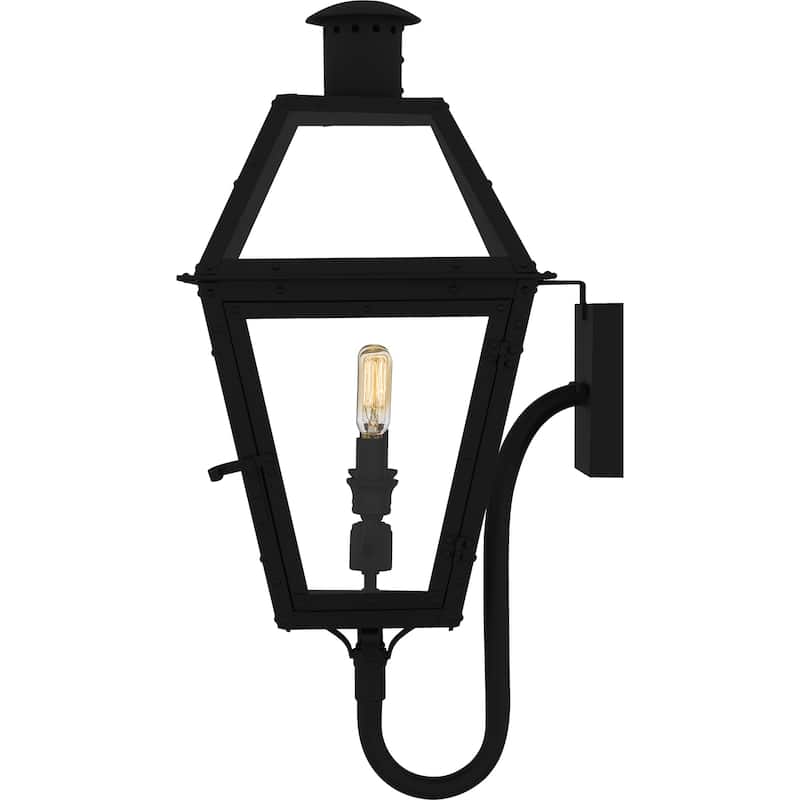 Rue De Royal 2-Light Earth Black Outdoor Wall Lantern