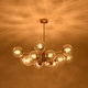 preview thumbnail 11 of 14, Glam 2-Tier Clear Ribbed Glass Bubble Sputnik Chandelier 35.4in