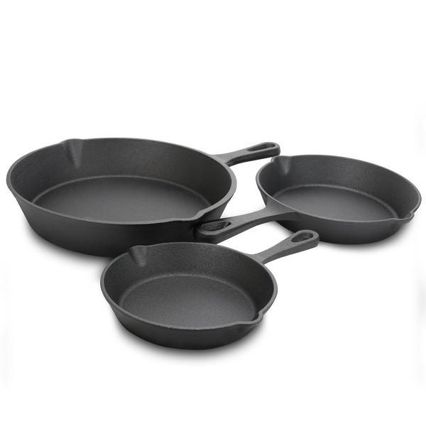 General Store Addlestone 3Pc Skillet Set Black Preseasoned Cast Iron. Opens flyout.