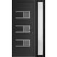 preview thumbnail 17 of 35, VDOMDOORS Manux 8933 | Front Door Exterior Door | Steel | Frame & Hardware Included | 18x80, Matte Black Entry Door Silver - W12+32+12xH80