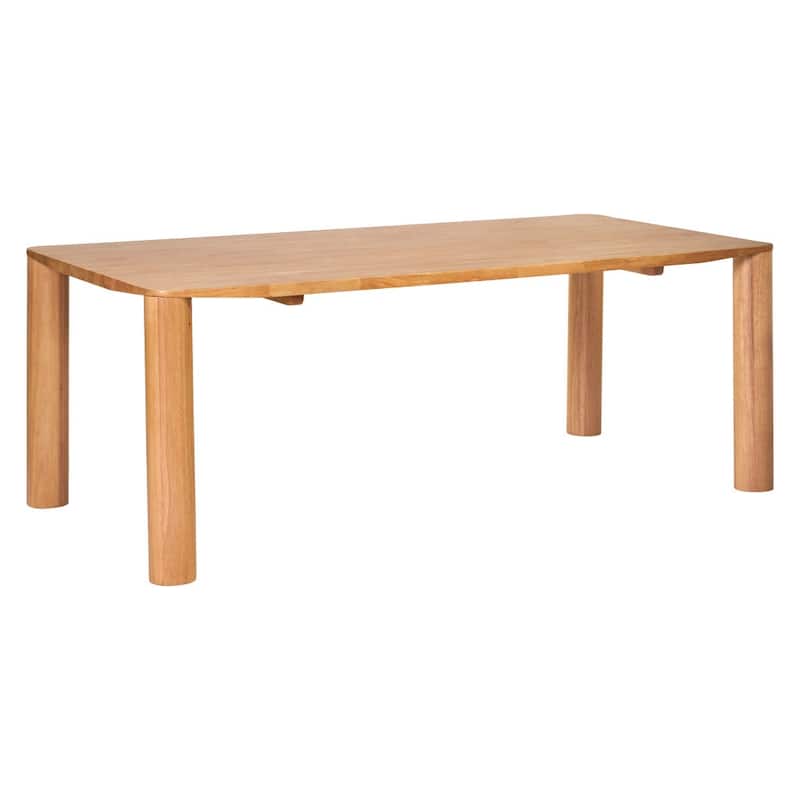 HomeRoots 79" Natural Solid Wood Dining Table - 79.00 in. x 29.50 in. x 40.00 in.